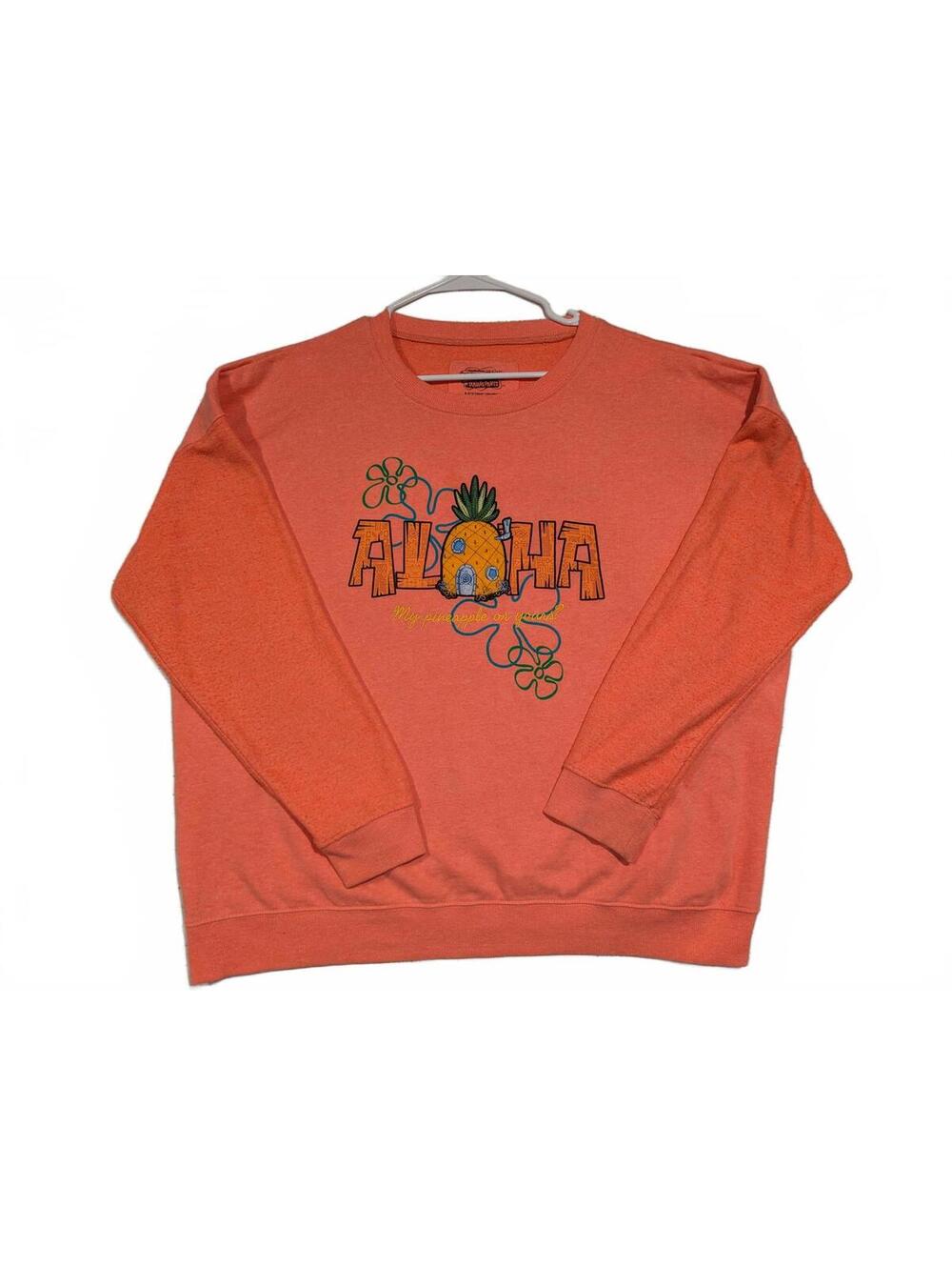 SpongeBob SquarePants Aloha Pineapple Graphic Sweatshirt Womens XXL